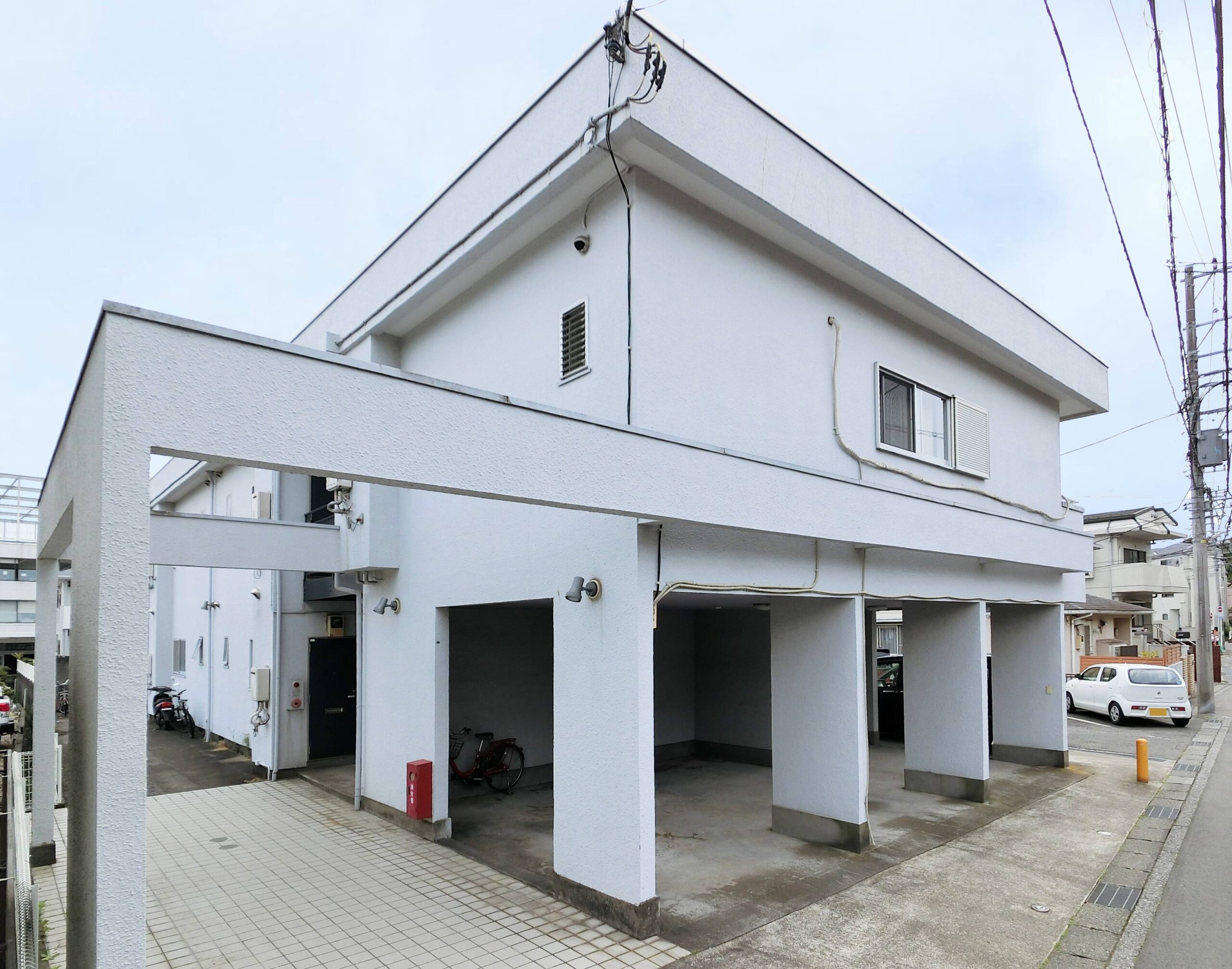 アパート　外壁塗装工事　施工前